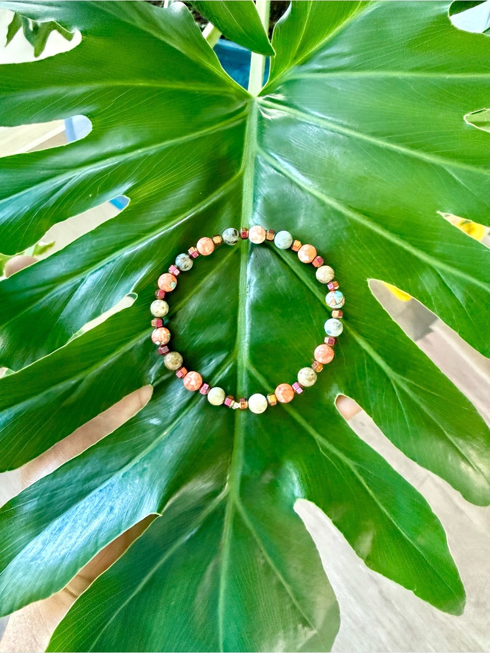 Hematite & Jasper bracelet (one)